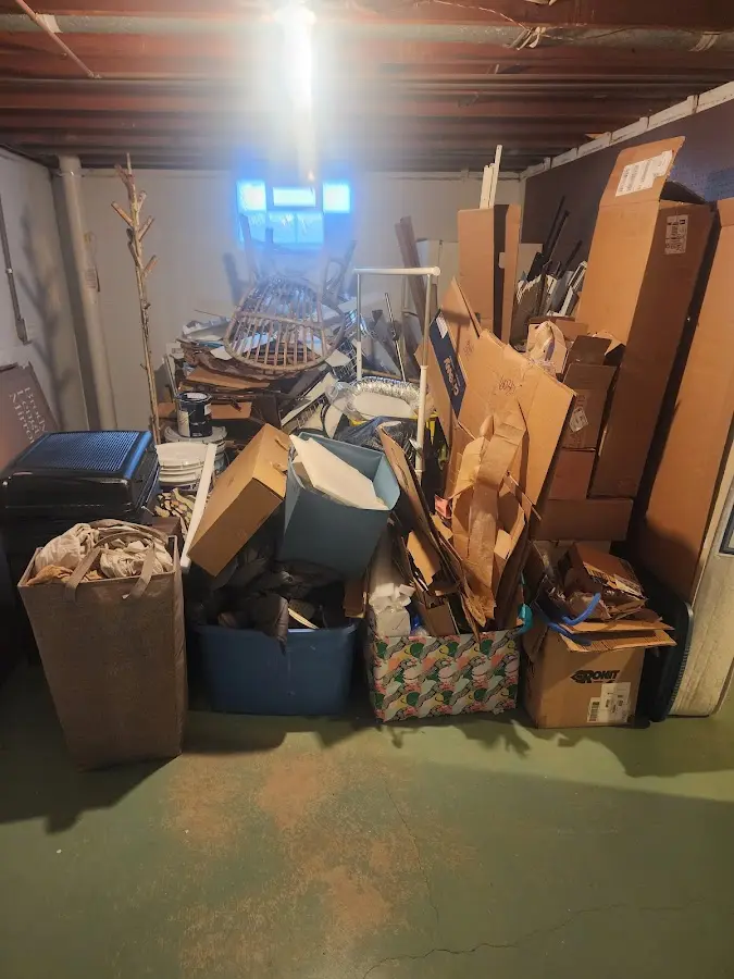 Roll-off dumpster container at job site for Yard Waste Dumpster Rental in South Lebanon